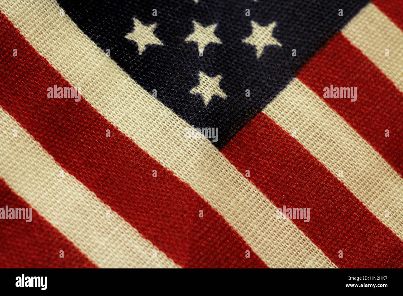 Bandiera americana fino vicino, bandiera usa Foto Stock