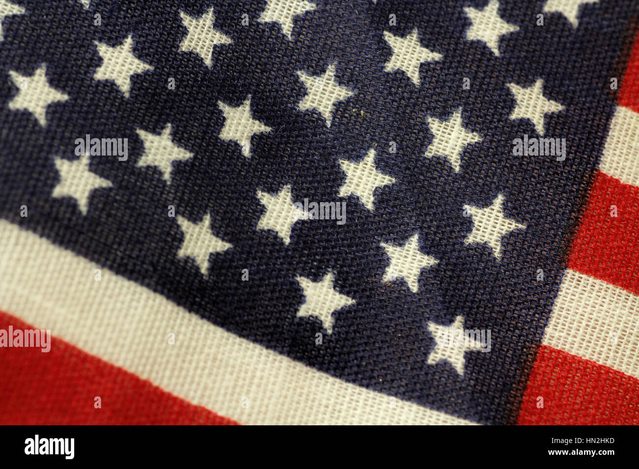 Bandiera americana fino vicino, bandiera usa Foto Stock