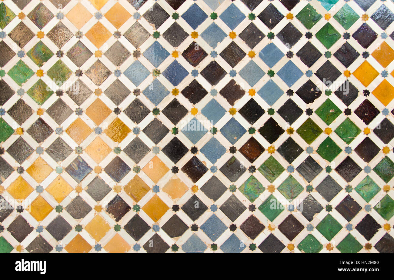 Variopinto mosaico sullo sfondo Foto Stock