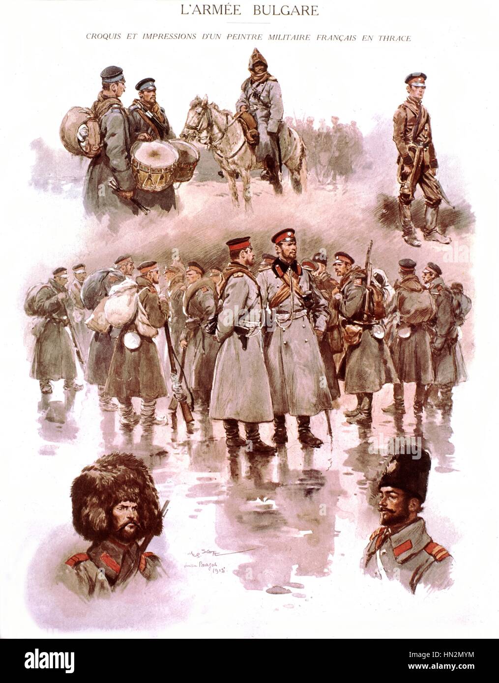 G. Scott esercito bulgaro 1912 Bulgaria collezione privata Foto Stock