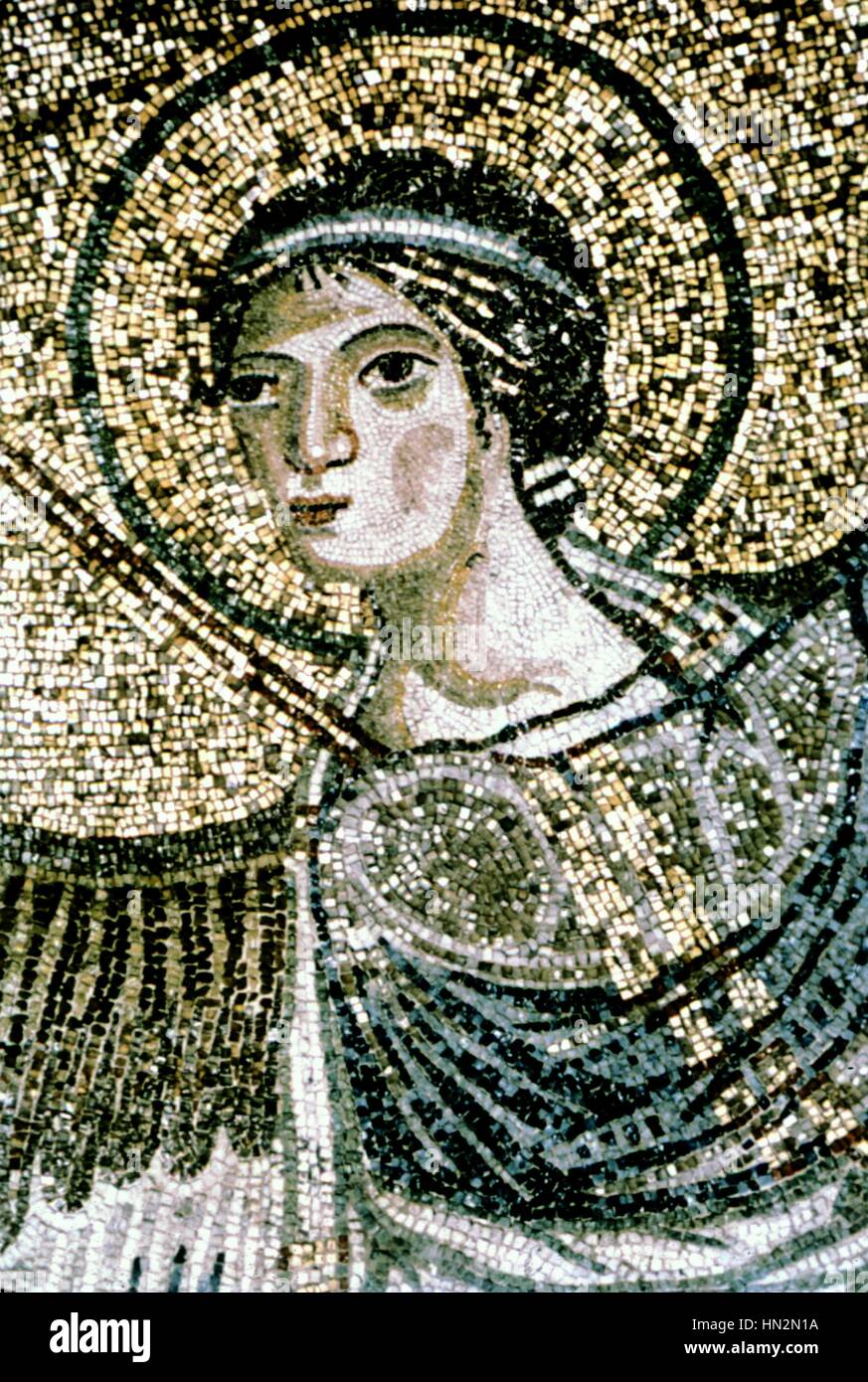 Salonicco dal mosaico della cupola di Hagia Sophia IX secolo l'arte bizantina Foto Stock