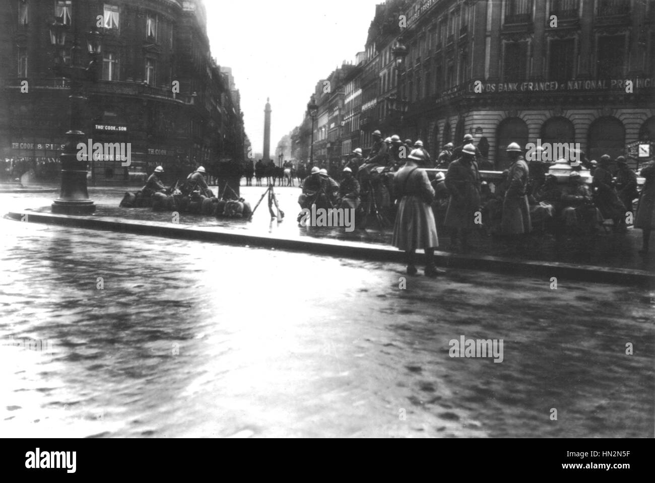 Parigi. Dimostrazioni e repressione. Francia, Mai 1st, 1919 Foto Stock