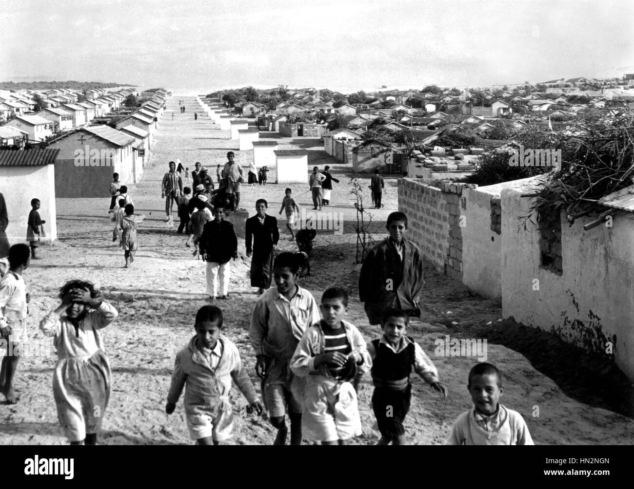 Campo profughi palestinese nei pressi di Gaza c. c.1950 Palestina Washington, archivi nazionali Foto Stock