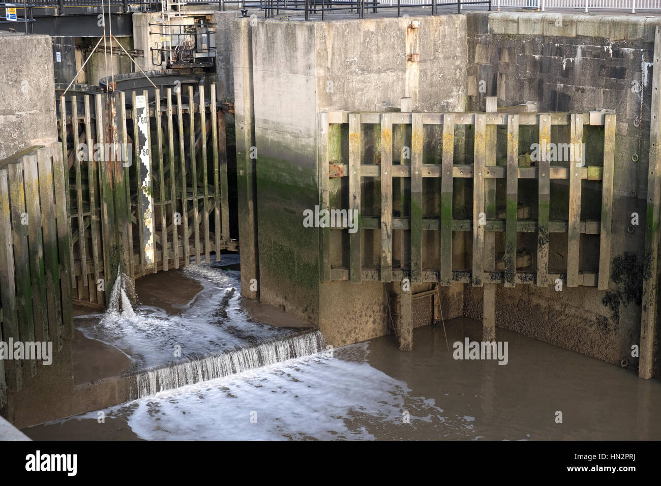 Dock Water Gate Foto Stock