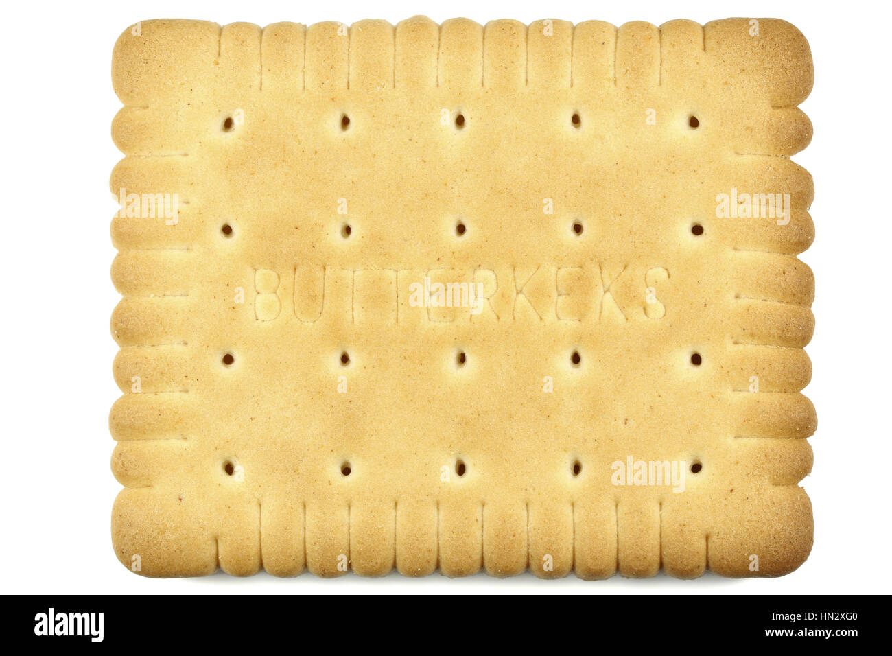 Il burro tedesco biscuit isolati su sfondo bianco Foto Stock