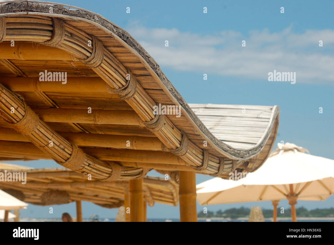 Luxury Beach Cabana, Gilli Trawangan Bali, Indonesia Foto Stock