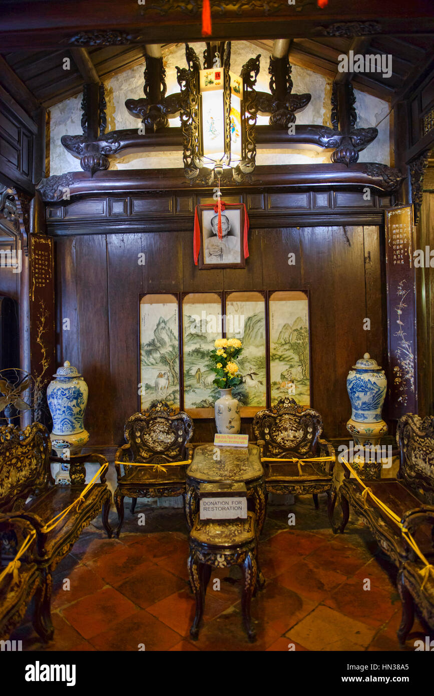 Interno della vecchia casa di Tan Ky, un patrimonio house di Hoi An, Vietnam Foto Stock