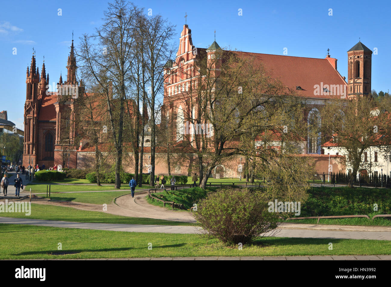 Vecchia chiesa di Vilnius, Lituania Foto Stock