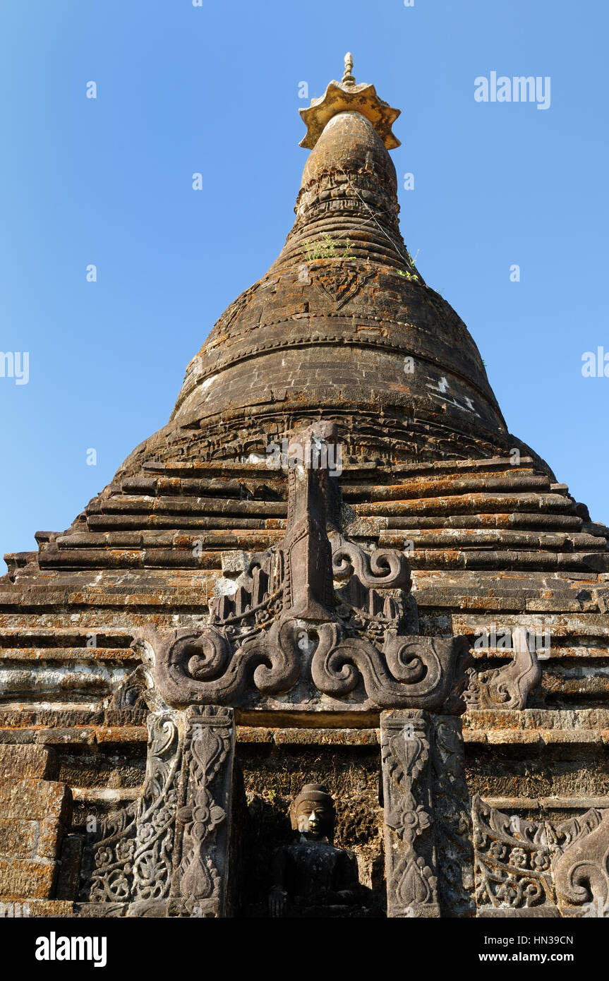 La Birmania, Mrauk U (piccole Bagan) l antica capitale Rakhaing.Una volta in Mrauk U,la sua 150 o in modo templi stand in cima,sotto e tra collinette arrotondate. Minkhau Foto Stock