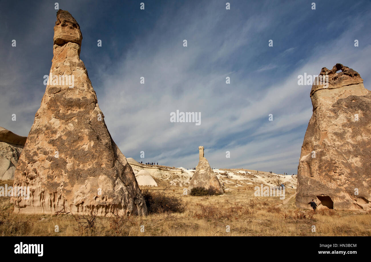 Formazione di roccia in Cappadocia Turchia Foto Stock