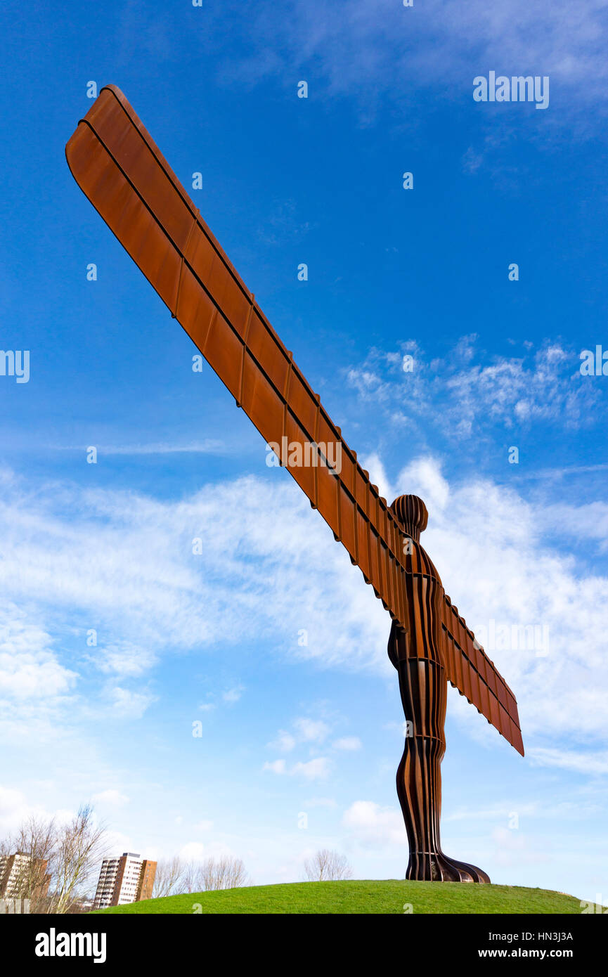 Anthony Gormleys Angelo del nord di una scultura in Gateshead Foto Stock