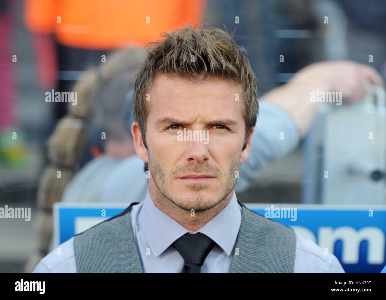 David Beckham prima della Coppa del Mondo FIFA 2010 Round di sedici match  tra Germania e Inghilterra al Free State Stadium di Bloemfontein, Sud  Africa 27 Giugno 2010. Foto: Bernd Weissbrod dpa -