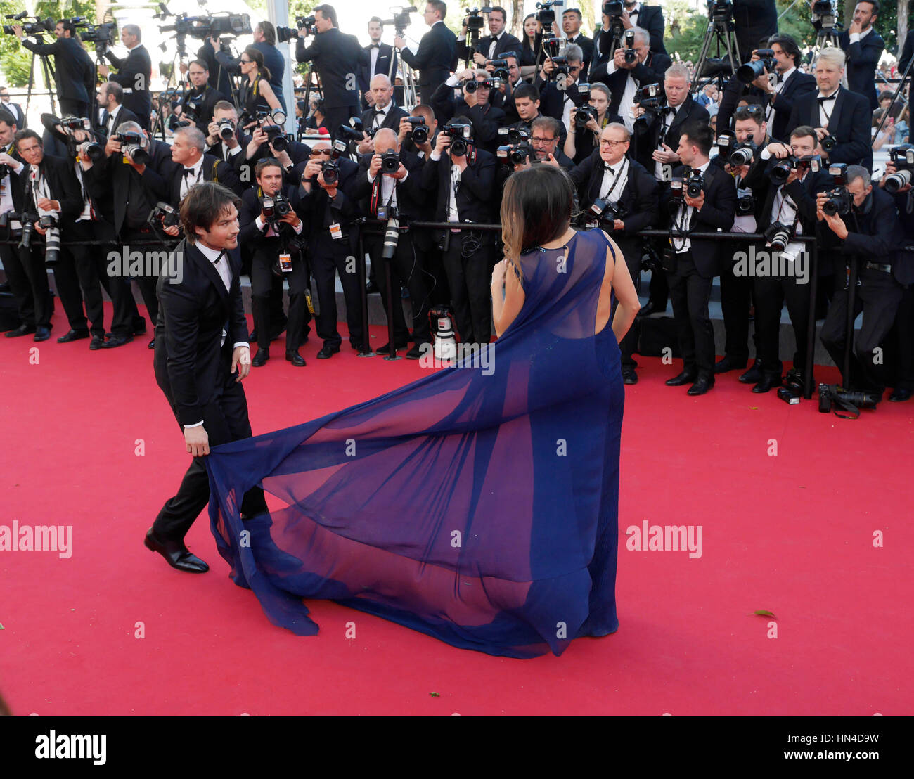 Nikki Reed e Ian Somerhalder arrivare alla premiere per il film "Gioventù" al 68esimo Festival del Cinema di Cannes il 20 maggio 2015 a Cannes, Francia. Foto di Francesco Specker Foto Stock