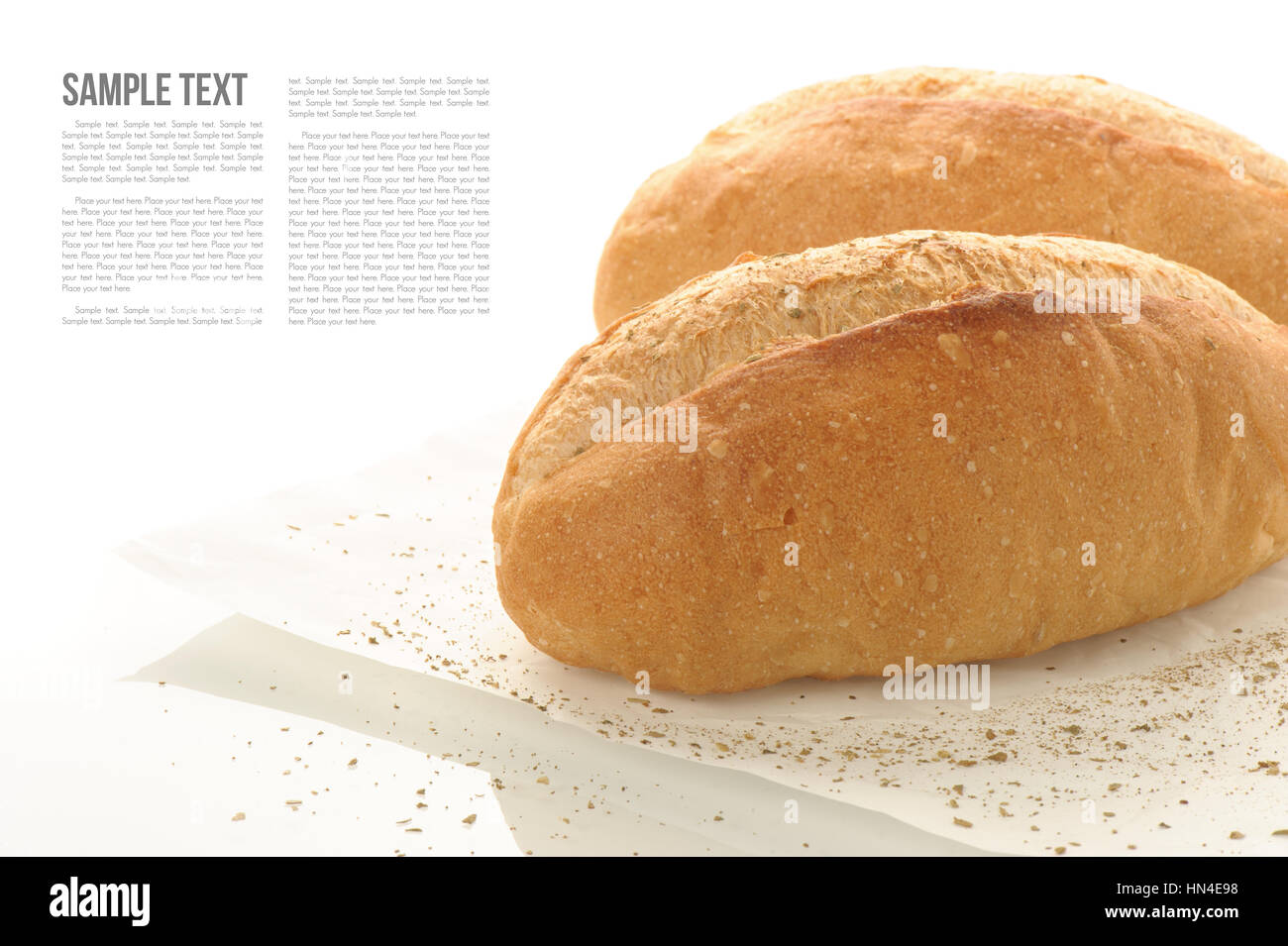 Isolare in casa mini baguette francese Foto Stock
