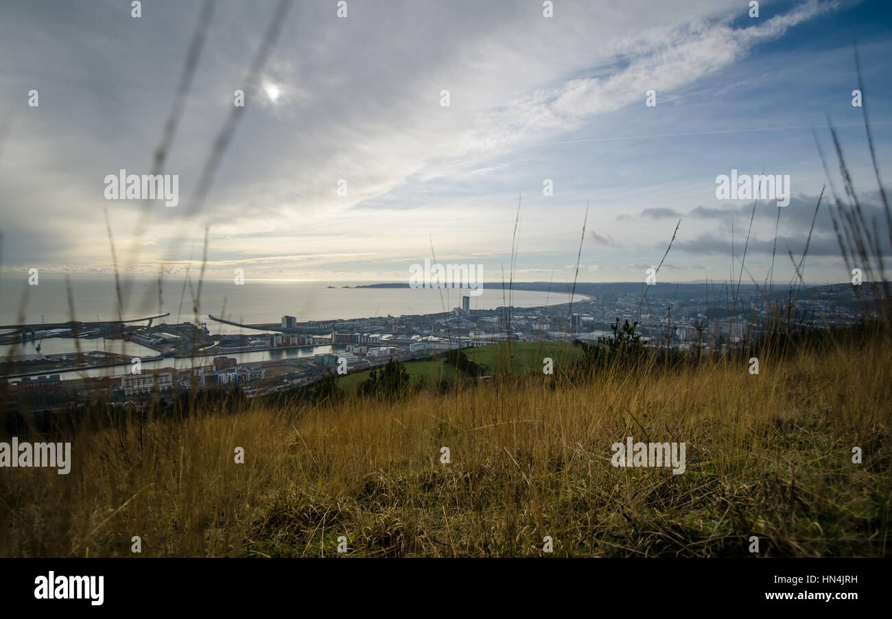 Swansea Bay paesaggio Foto Stock