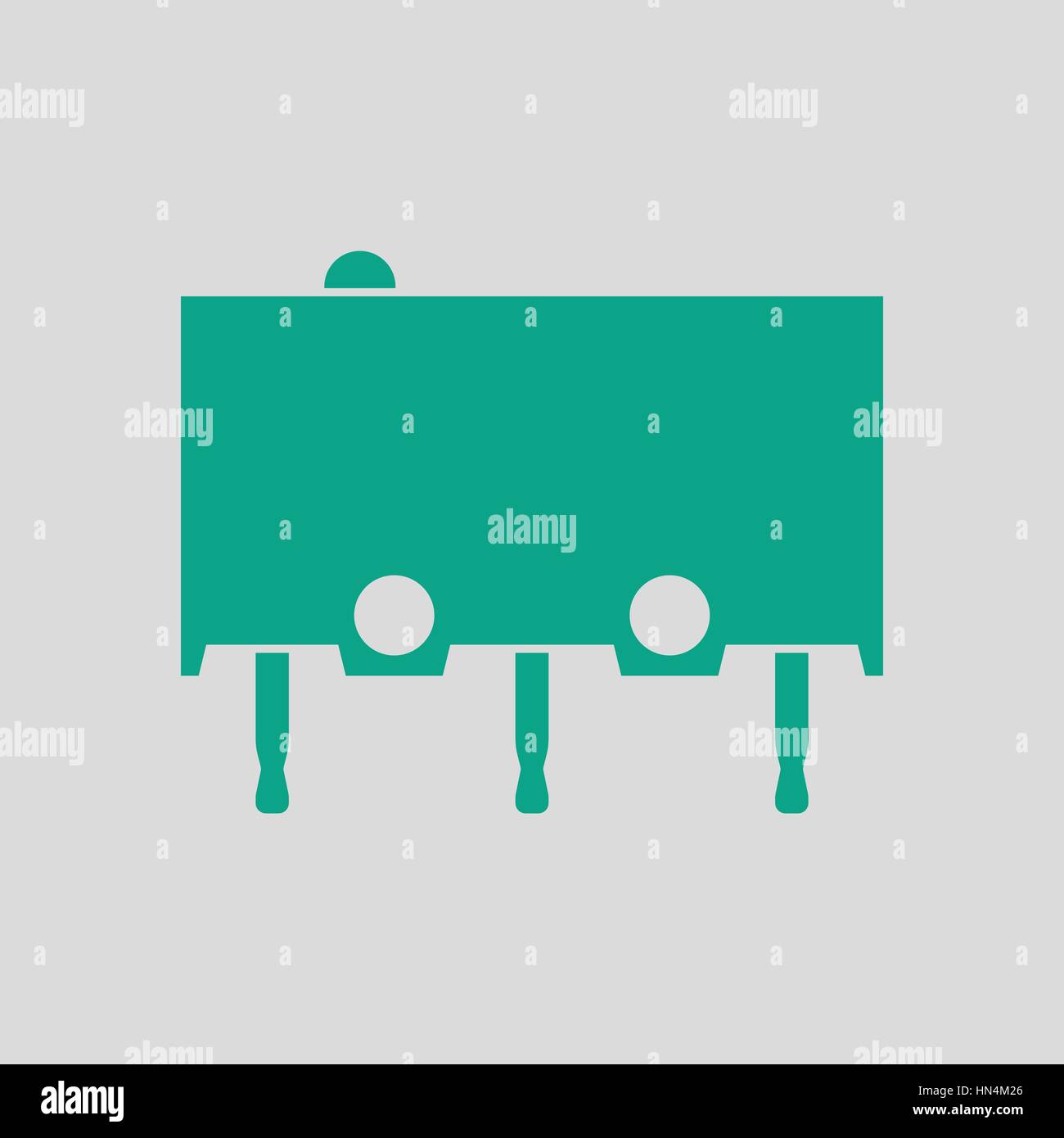 Pulsante Micro icona icona. Sfondo grigio con verde. Illustrazione Vettoriale. Illustrazione Vettoriale