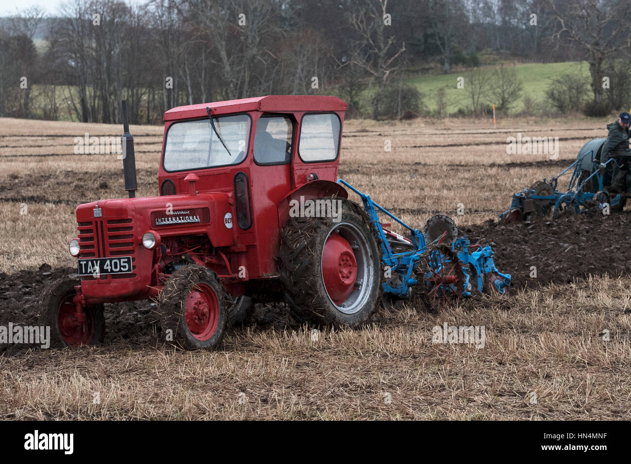 4.2.2017. Xxiv edizione Match di aratura gestito da Black Isle degli agricoltori alla società. Highfield, Muir of Ord. Highlands scozzesi. Foto Stock