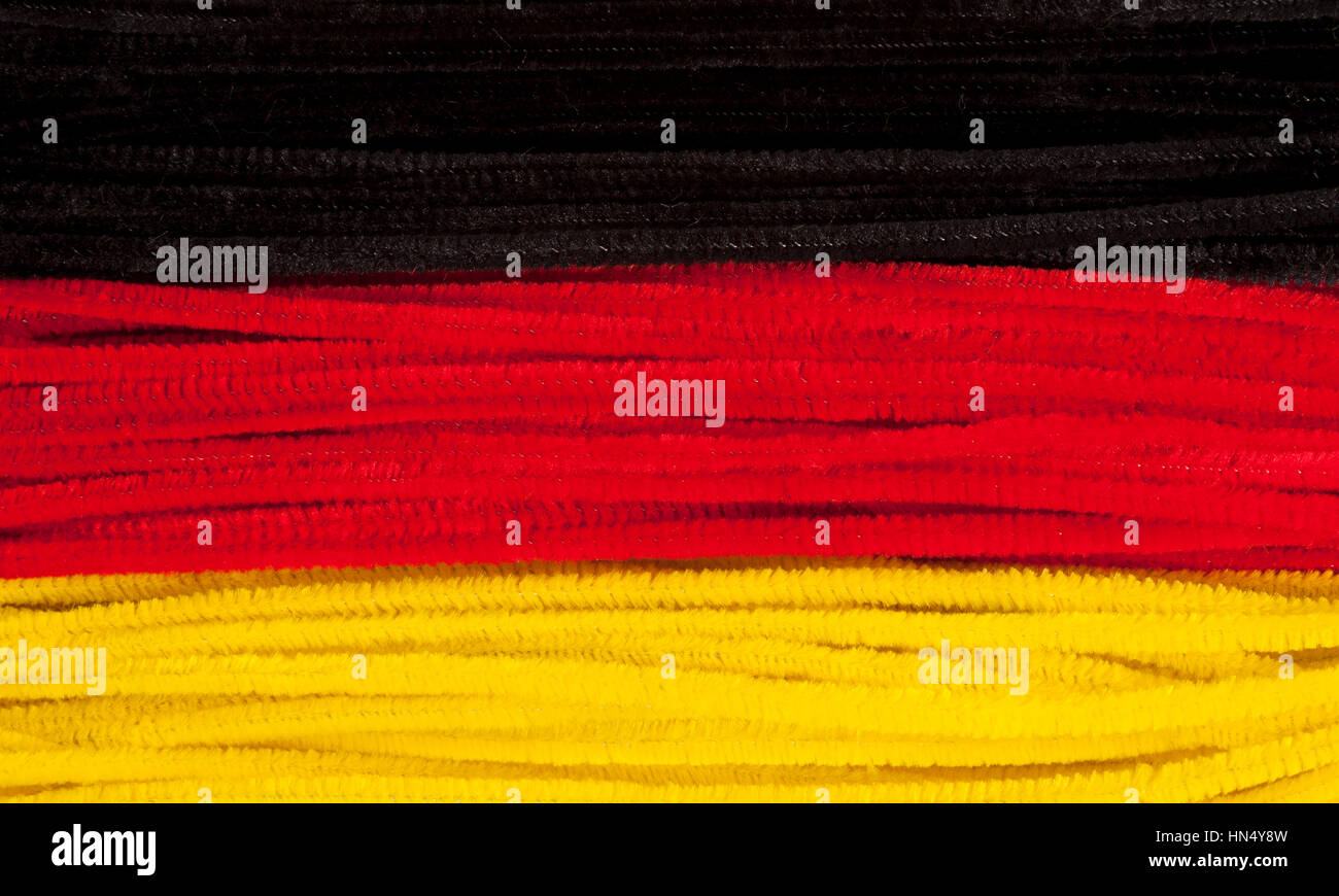 Bandiera della Germania realizzato dal tubo pulitori Foto Stock