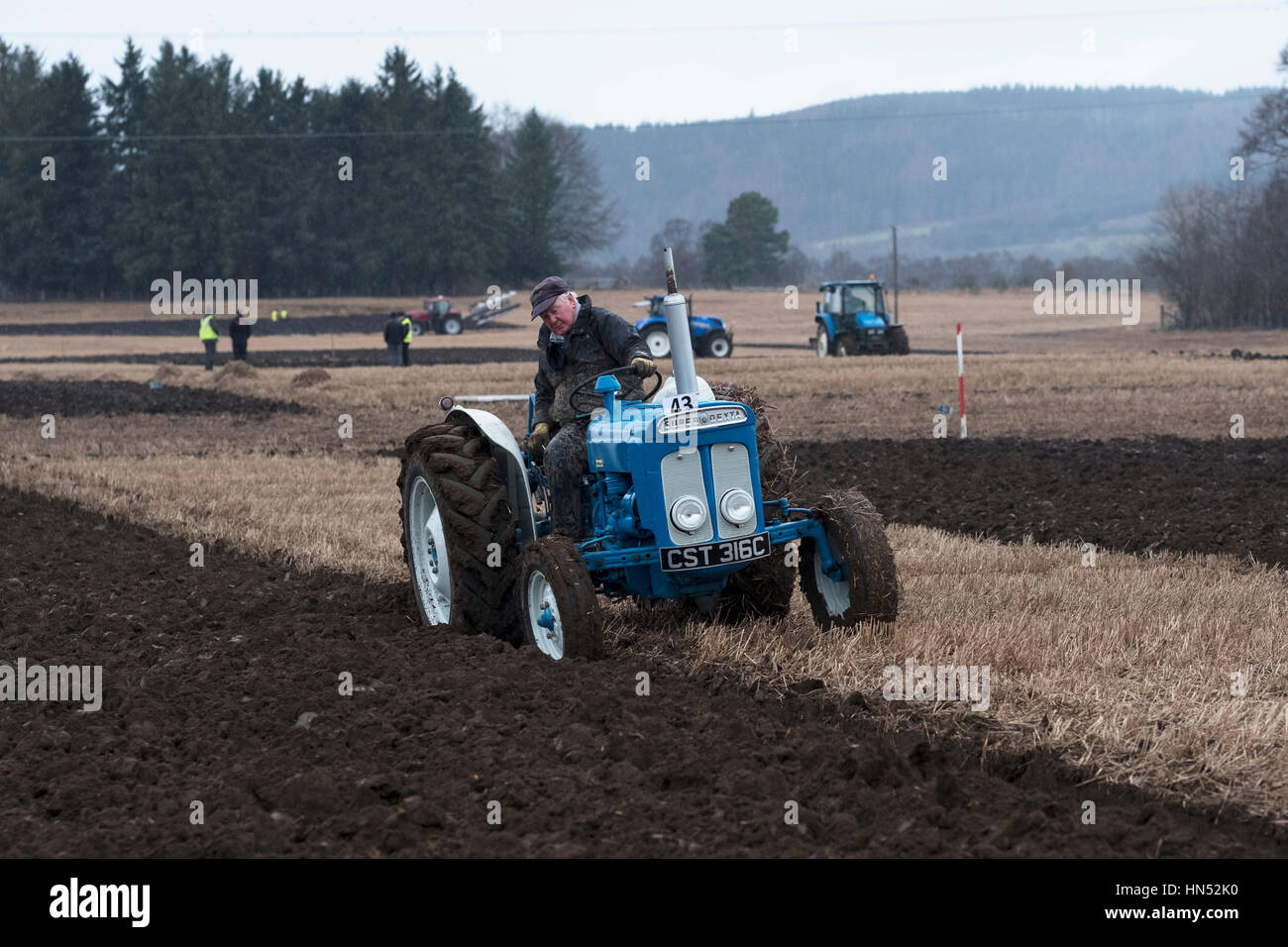 4.2.2017. Xxiv edizione Match di aratura gestito da Black Isle degli agricoltori alla società. Highfield, Muir of Ord. Highlands scozzesi. Foto Stock