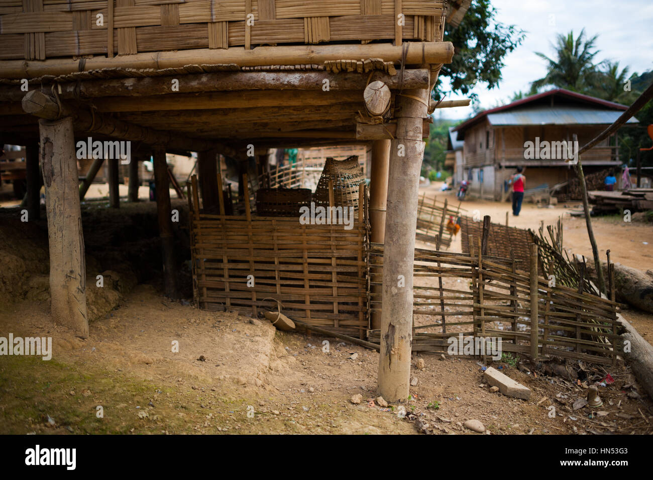 Huai Bo è un remoto villaggio nel nord del Laos Foto Stock