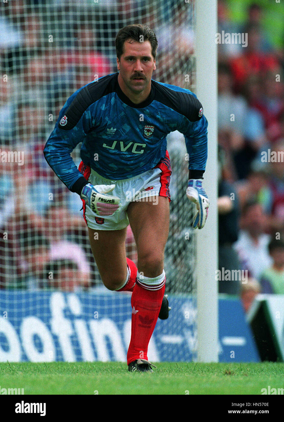 DAVID SEAMAN Arsenal FC 09 Agosto 1991 Foto Stock