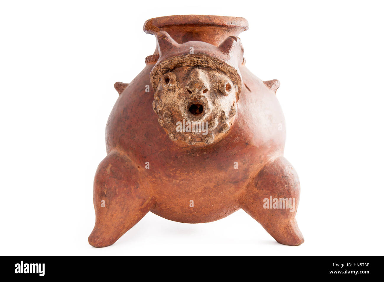 Precolombiana vaso in ceramica dal colombiano indigena antica Foto Stock