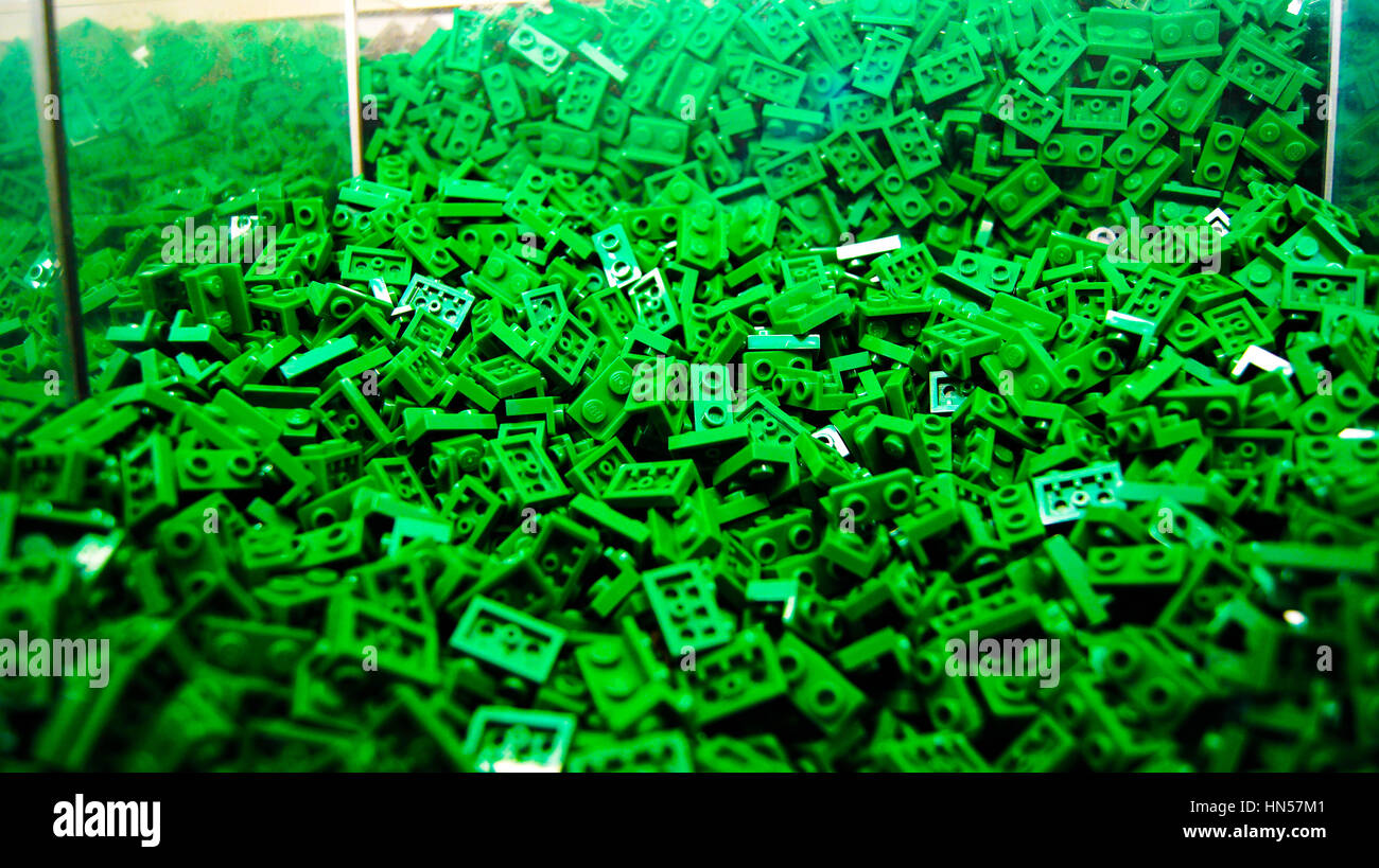 Lego verde Foto Stock