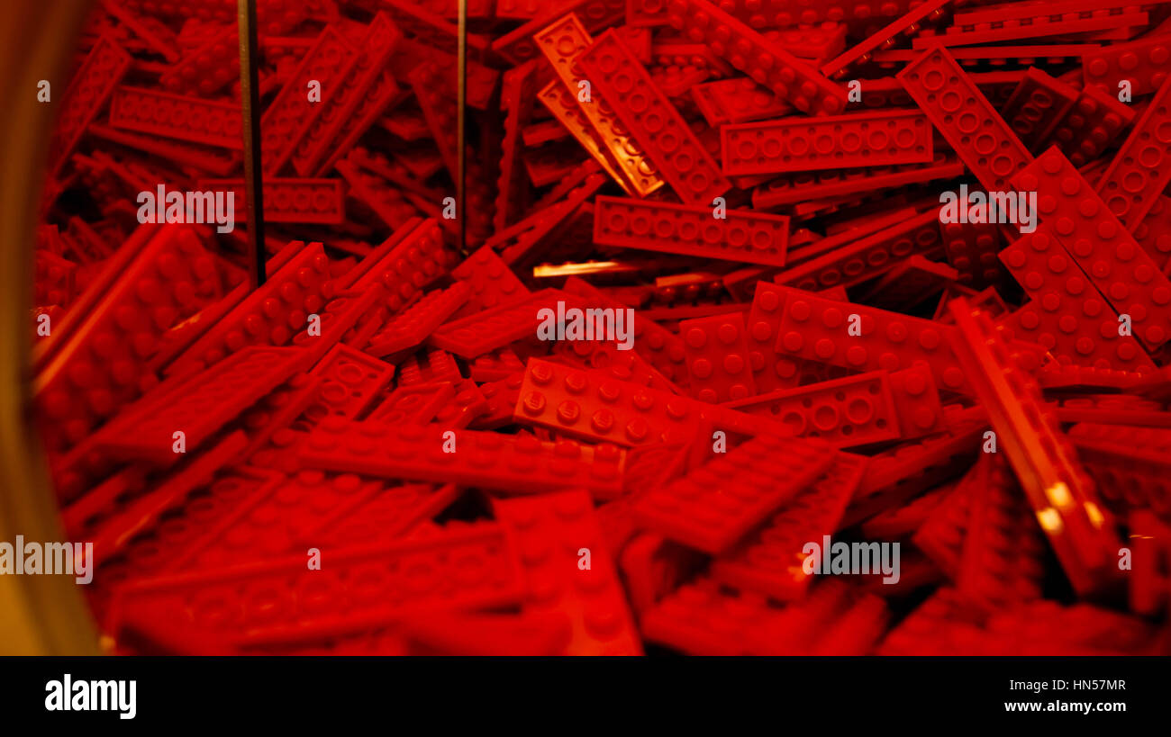 Rosso mattone Lego Foto Stock