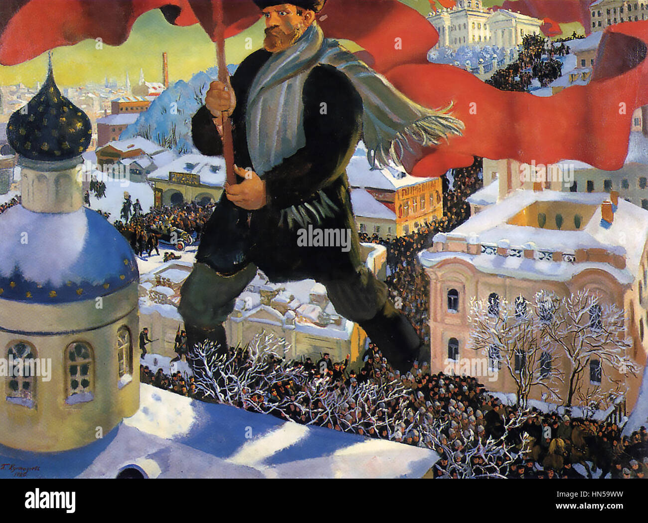 BORIS KUSTODIEV (1878-1927) artista russo. Il suo 1920 dipinto 'bolscevico' Foto Stock