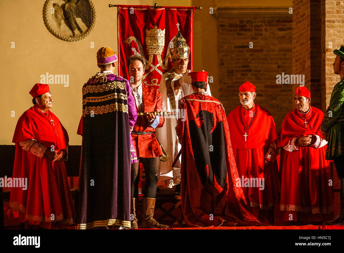 Italia Marche Urbino Festa del Duca commemorazione dell' incoronazione del duca di Urbino Foto Stock