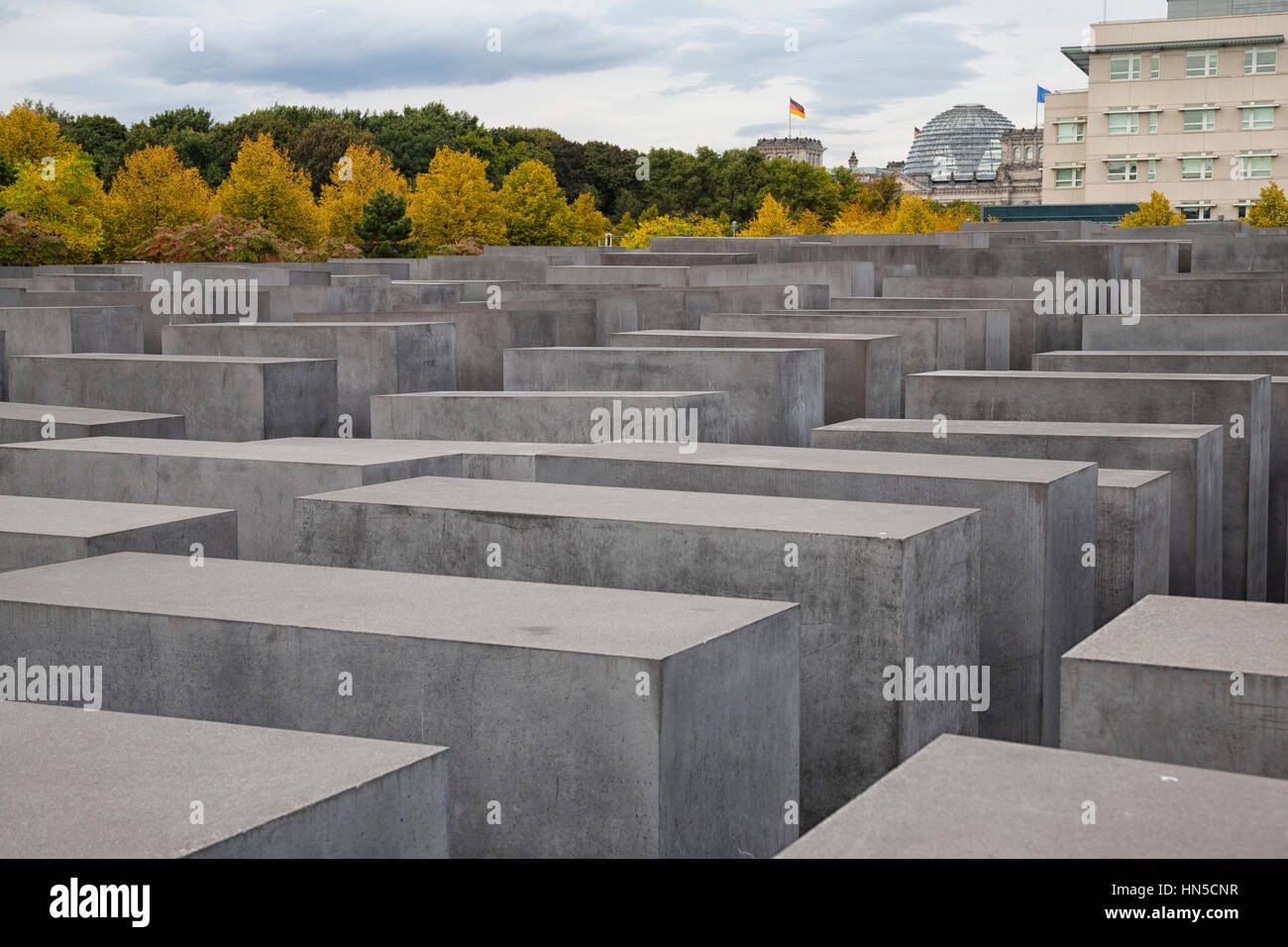 Il memoriale dell'Olocausto a Berlino, Germania Foto Stock