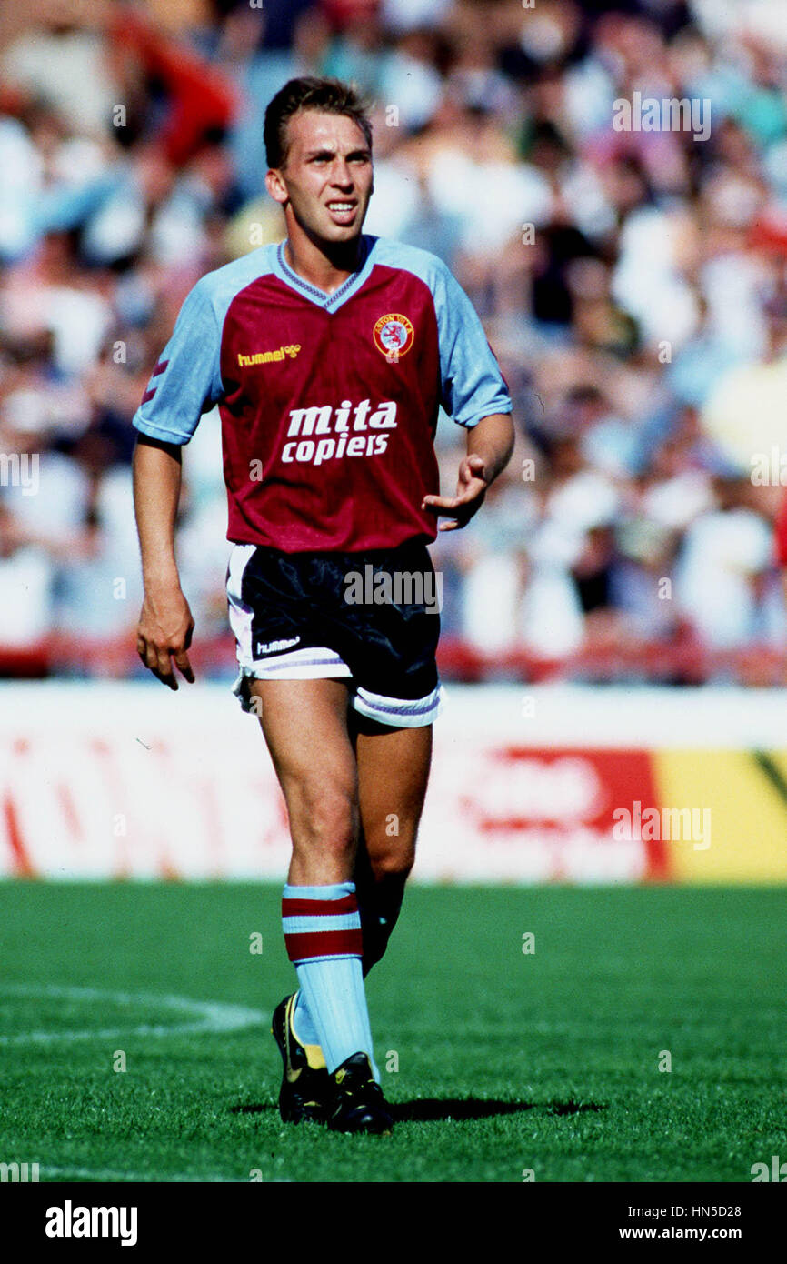 DAVID PLATT Aston Villa FC 01 Settembre 1989 Foto Stock