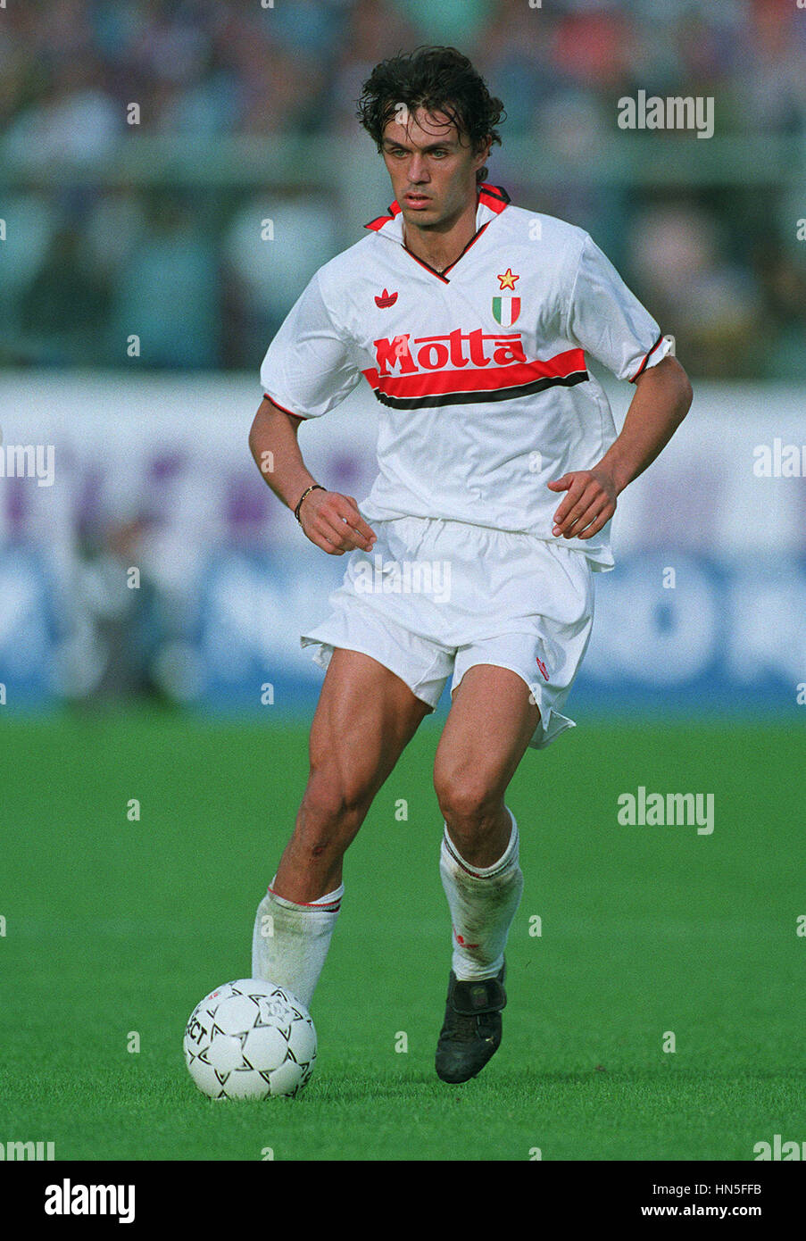 PAOLO MALDINI AC Milano 06 Ottobre 1992 Foto Stock