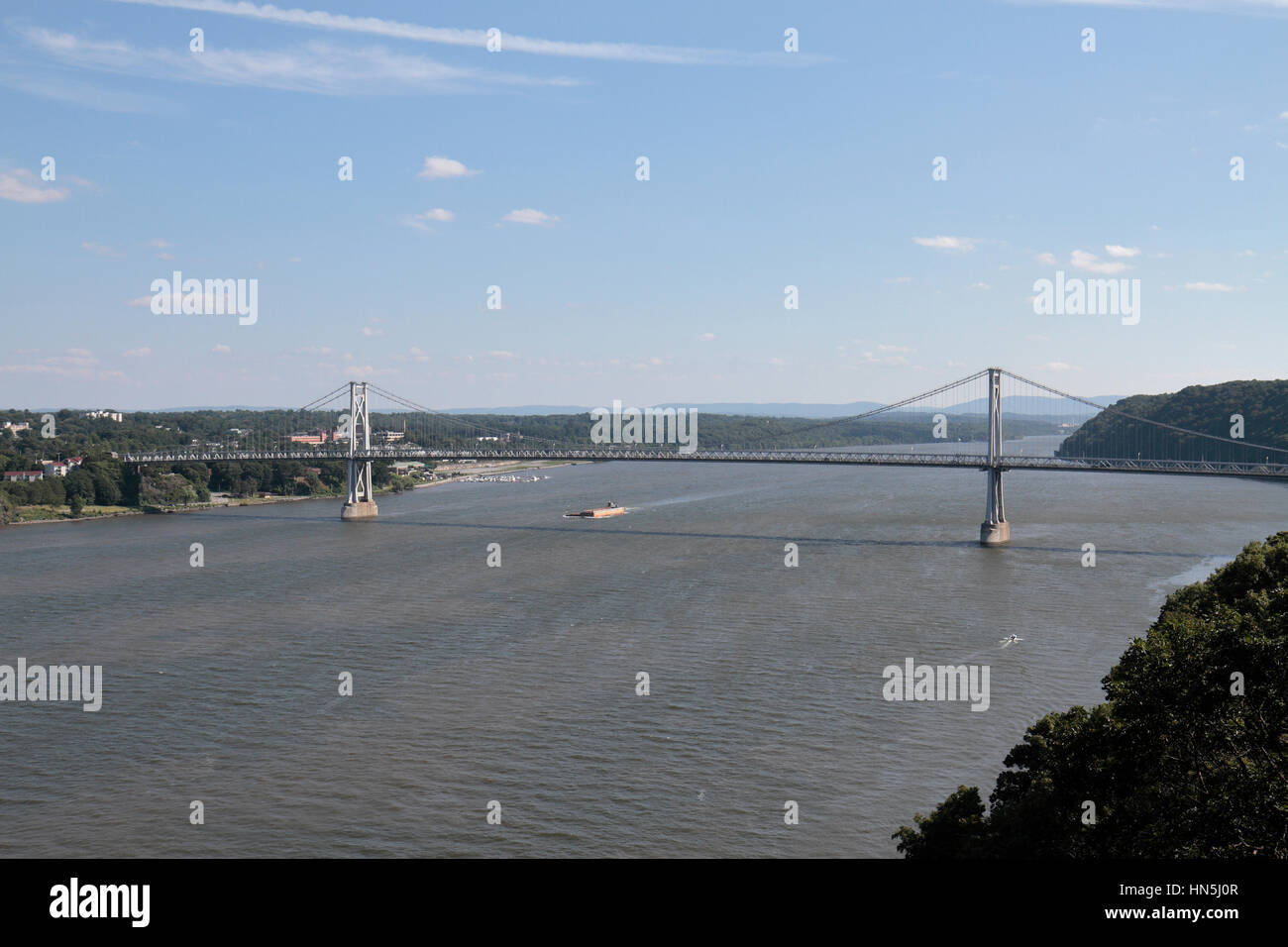 Il ponte Mid-Hudson (Franklin Delano Roosevelt Mid-Hudson) ponte sopra il fiume Hudson, Poughkeepsie, New York. Foto Stock