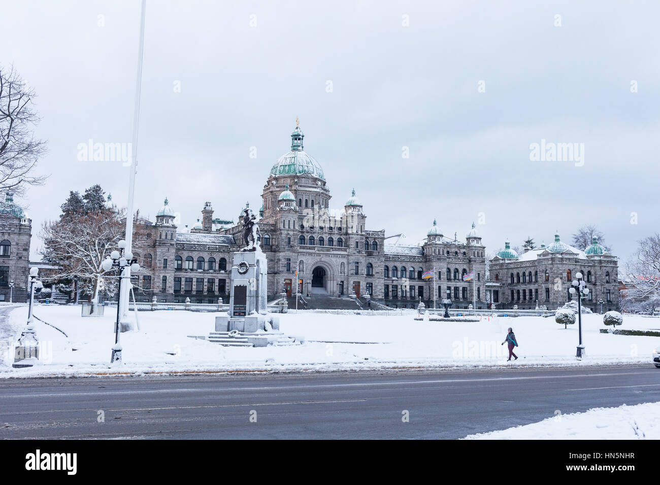 Gli edifici del Parlamento di British Columbia, Victoria, BC, Canada Foto Stock