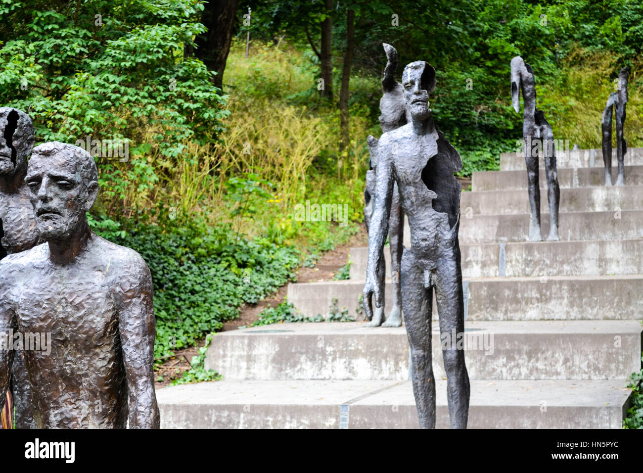 'L'rotto gli uomini " memoriale per le vittime del comunismo sulla collina di Petřín a Praga Foto Stock