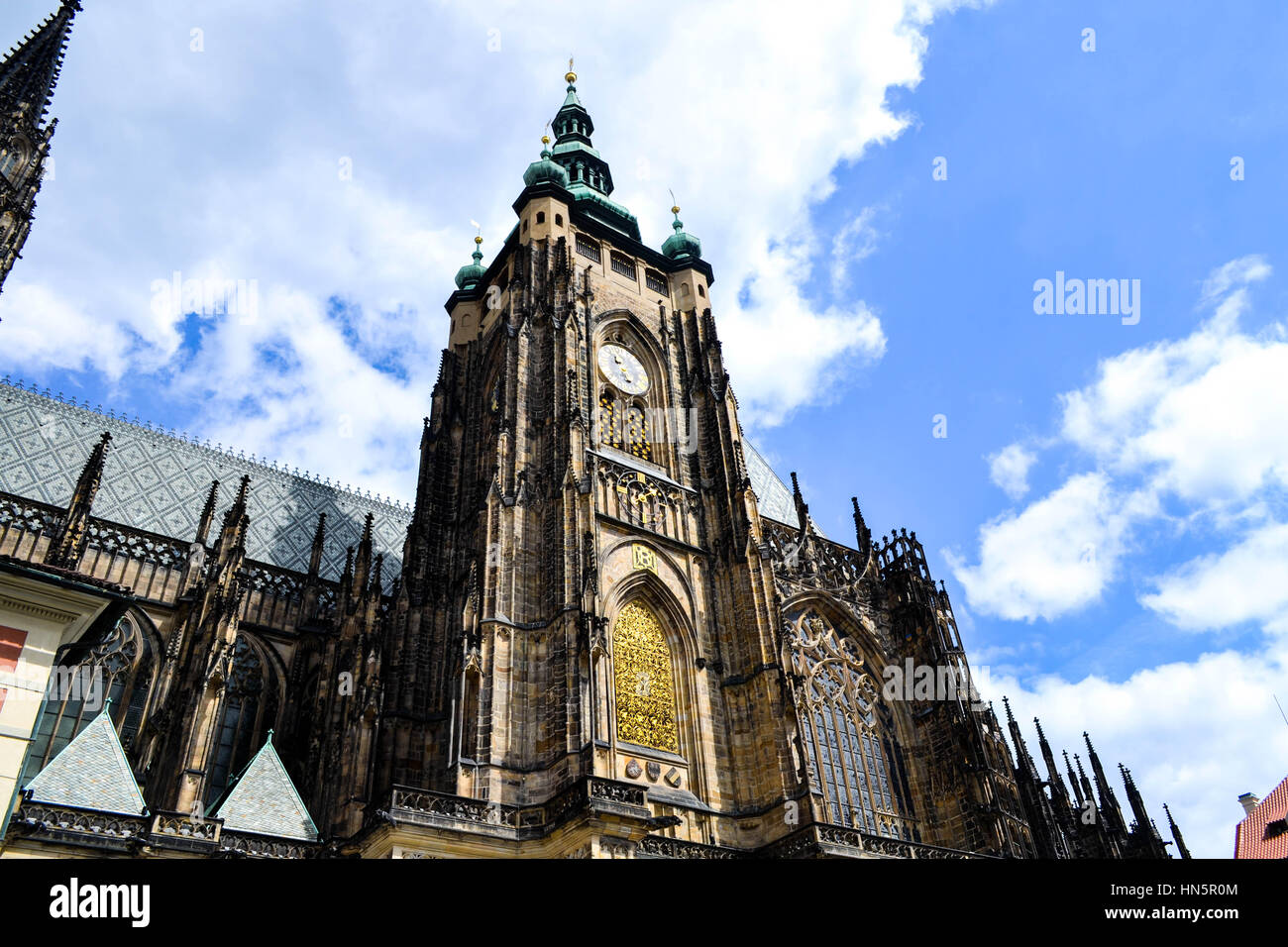 Cattedrale di San Vito nel Castello di Praga Foto Stock