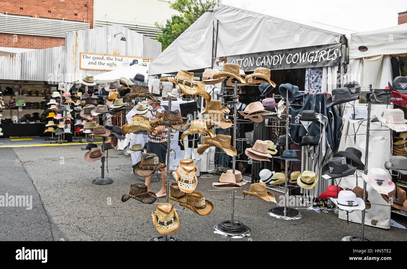 Cappelli stallo a Tamworth Country Music Festival 2017 Foto Stock