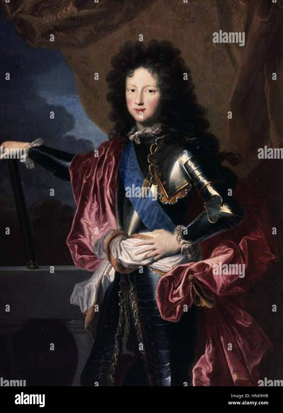 Il Duca di Chartres, reggente di Francia da Hyacinthe Rigaud Il duomo, 1689 ritratto di una giovane Philippe d'Orléans Foto Stock