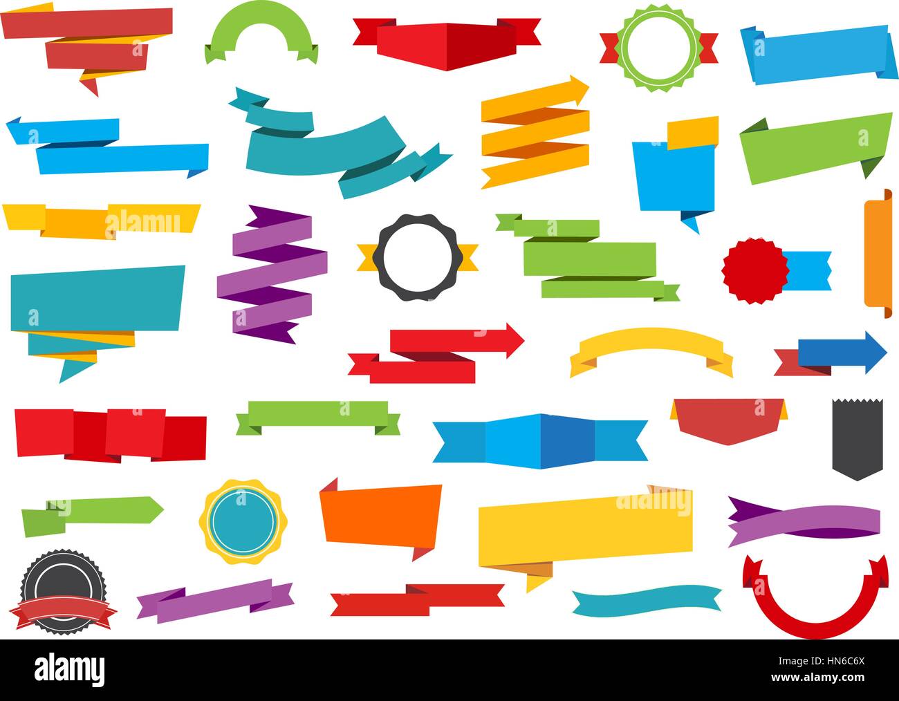 Vettore, Banner, etichetta, nastro, Tag, un badge adesivo Illustrazione Vettoriale