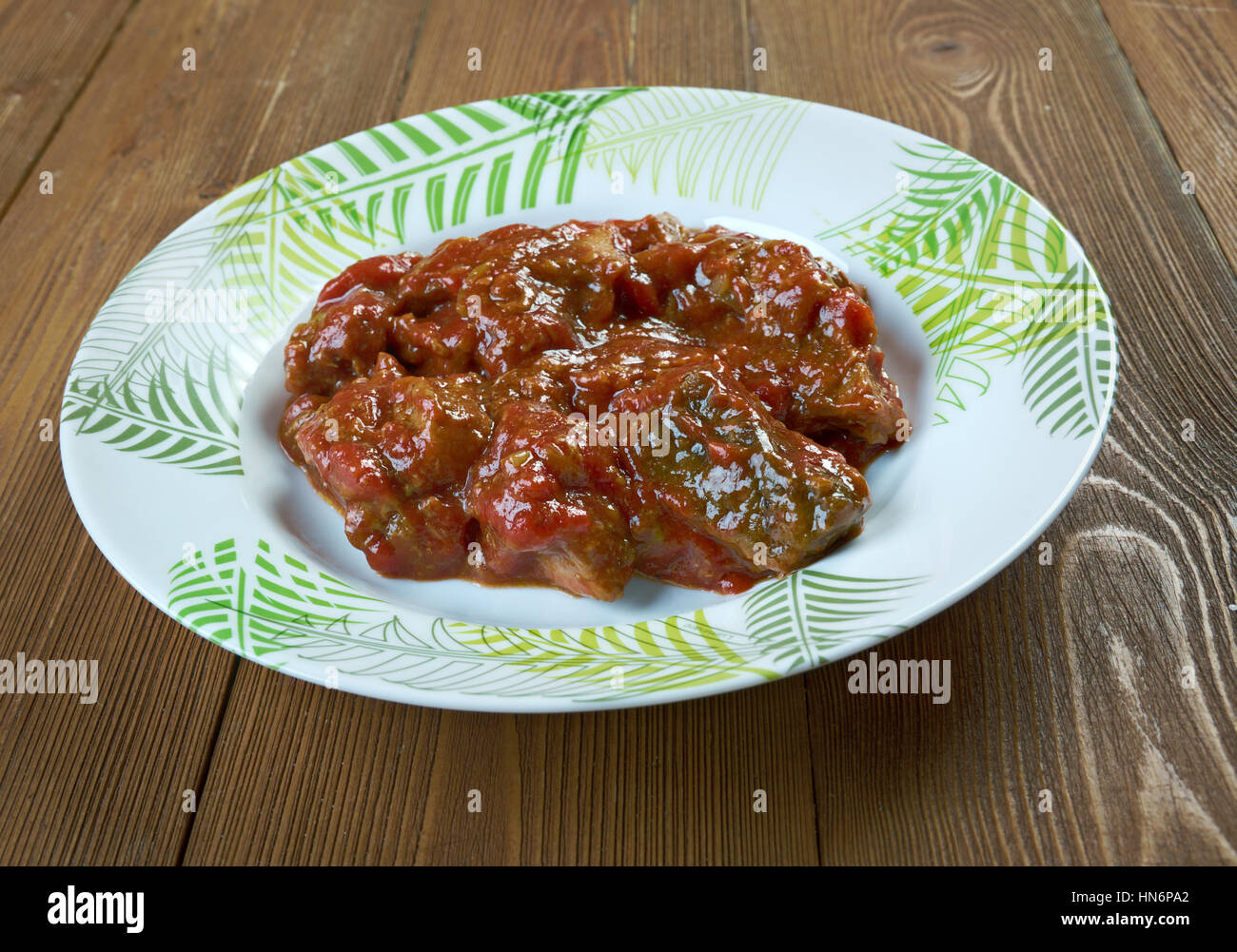 Nigeriano stufato di manzo ,pomodoro stufato di base Foto Stock