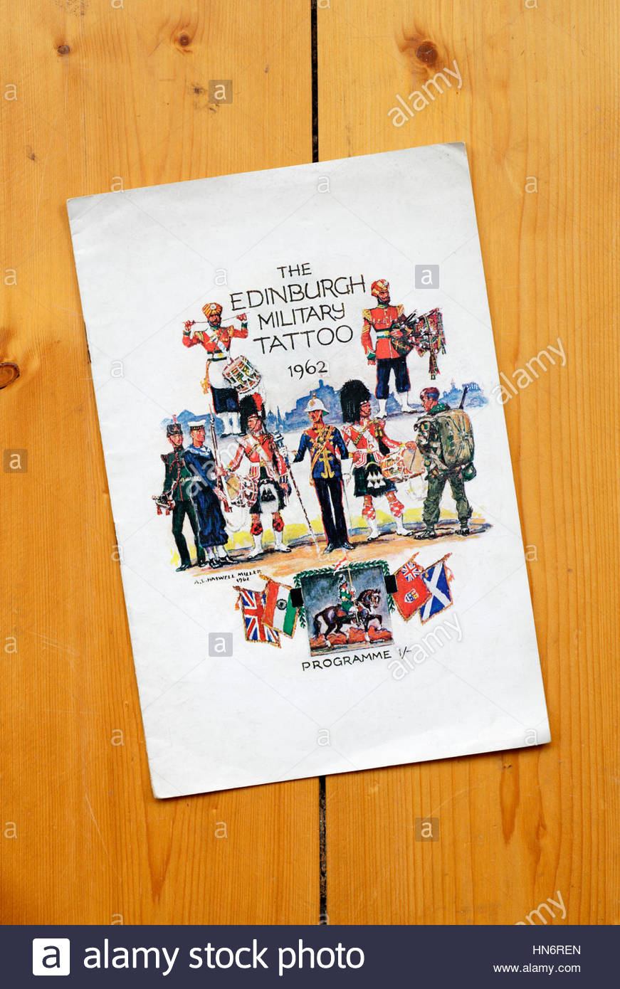 Originale militare Edinburgh Tattoo programma dal 1962 Foto Stock