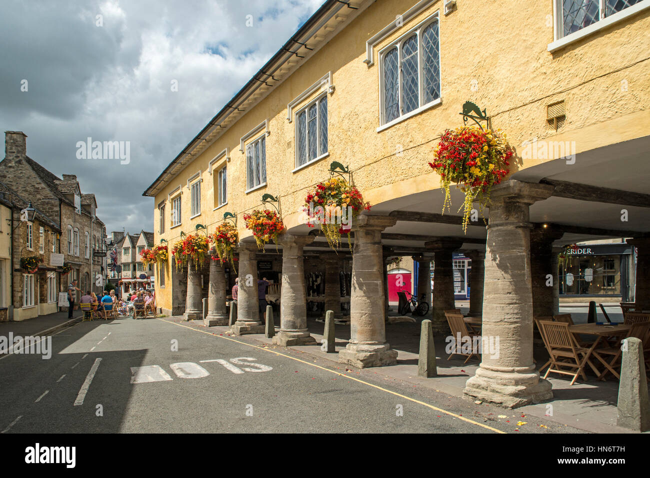Tetbry Town Center, a Cotswolds cittadina rurale nel Gloucestershire, Inghilterra Foto Stock