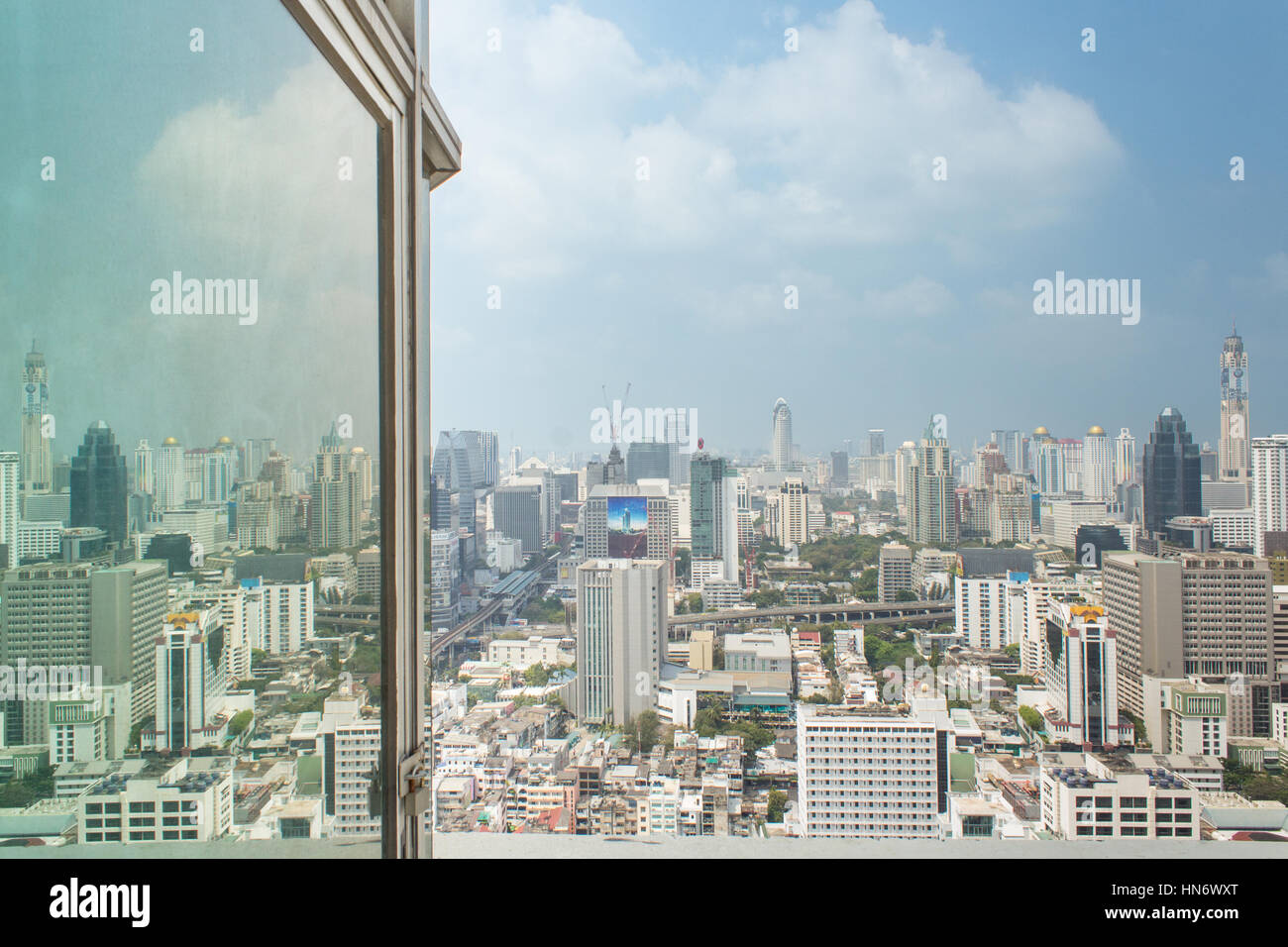 Grande città panorama / downtown Bangkok City Foto Stock