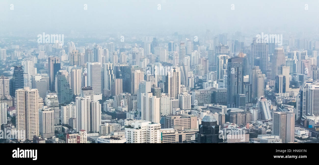 Grande città panorama / centro città antenna Foto Stock