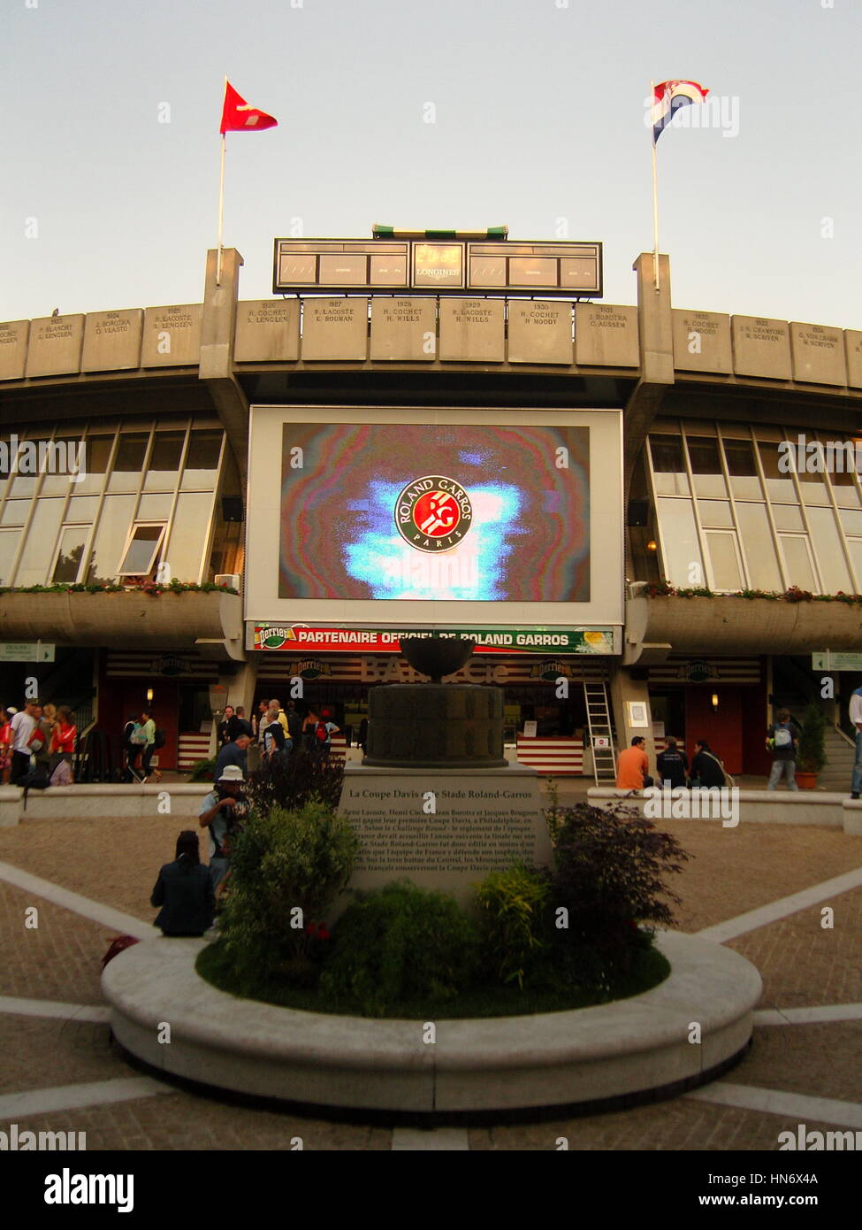 Corte Philippe Chatrier al Roland Garros di Parigi, Francia Foto Stock