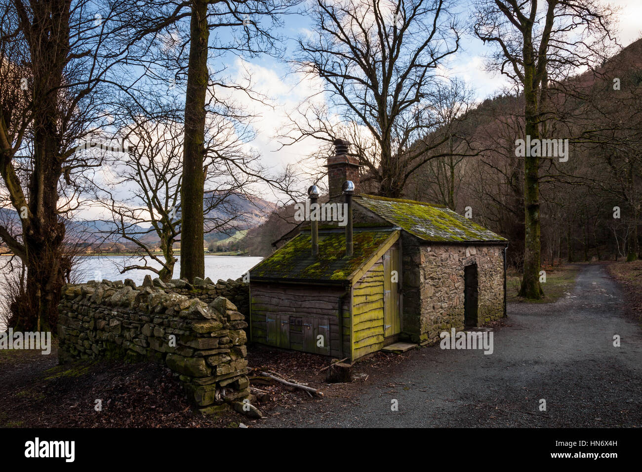 La Bothy sulle rive del Loweswater, Lake District, Cumbria Foto Stock