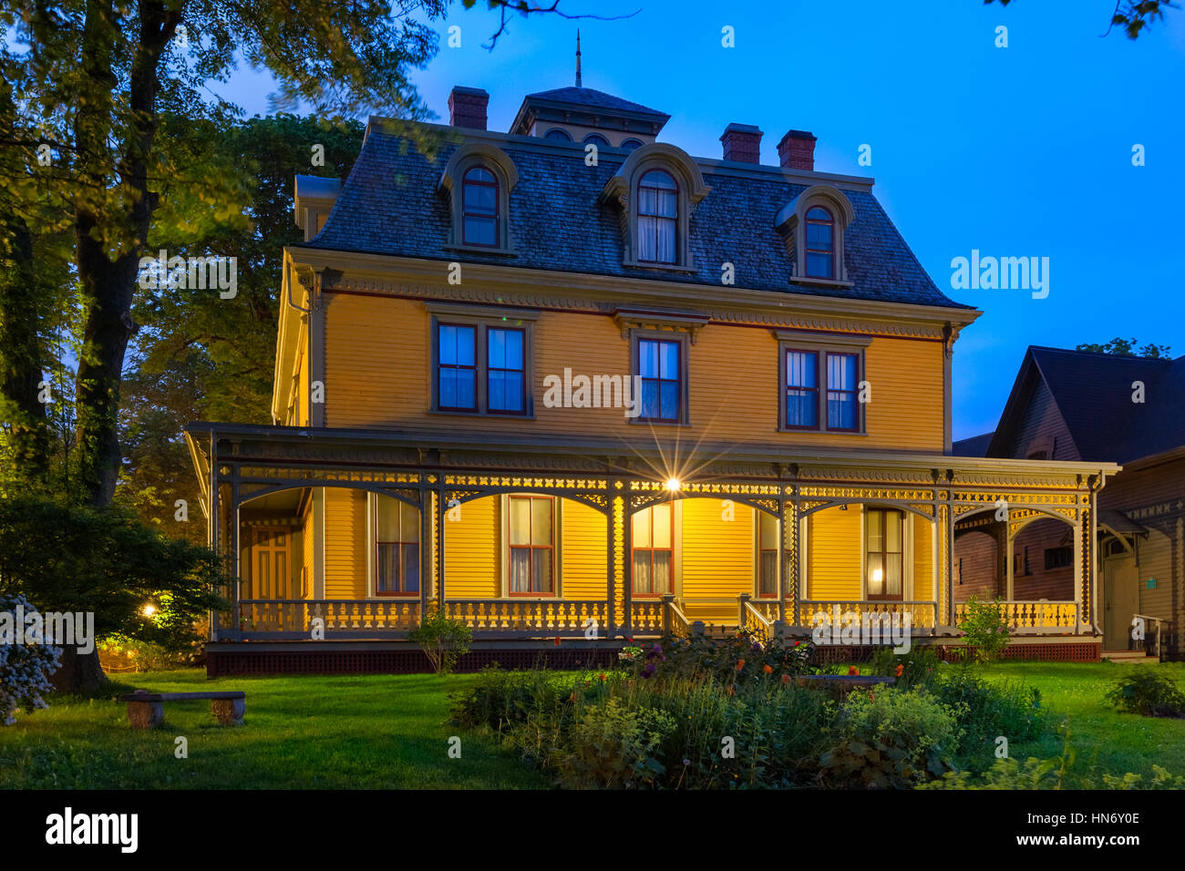 La casa di Beaconsfield in Charlottetown, Prince Edward Island, Canada, uno dei più raffinati edifici residenziali costruiti nel 1877. Foto Stock