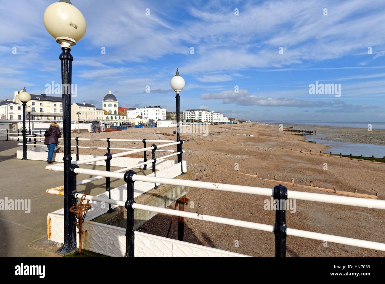 Marine Parade Worthing seafront SUSSEX REGNO UNITO Foto Stock