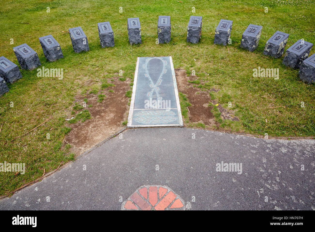 Meridiana di coinvolgimento umano a Carter Observatory, Wellington, Nuova Zelanda Foto Stock